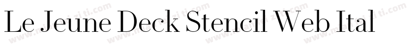 Le Jeune Deck Stencil Web Italic Un字体转换